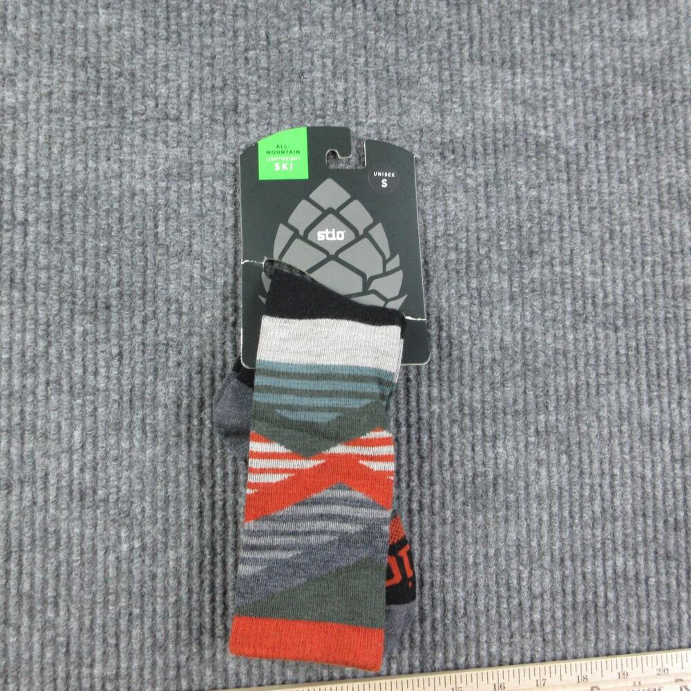Stio Socks Mens S Multicolor Knee High Merino Wool Cushioned Wicking NWT